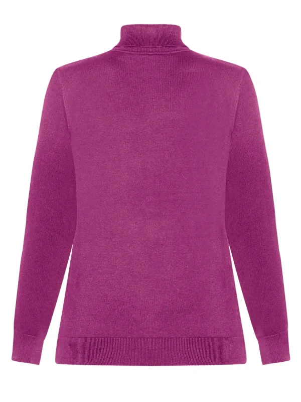 Brandtex Pullovers<Rullekrave Pullover - Fuchsia Pink