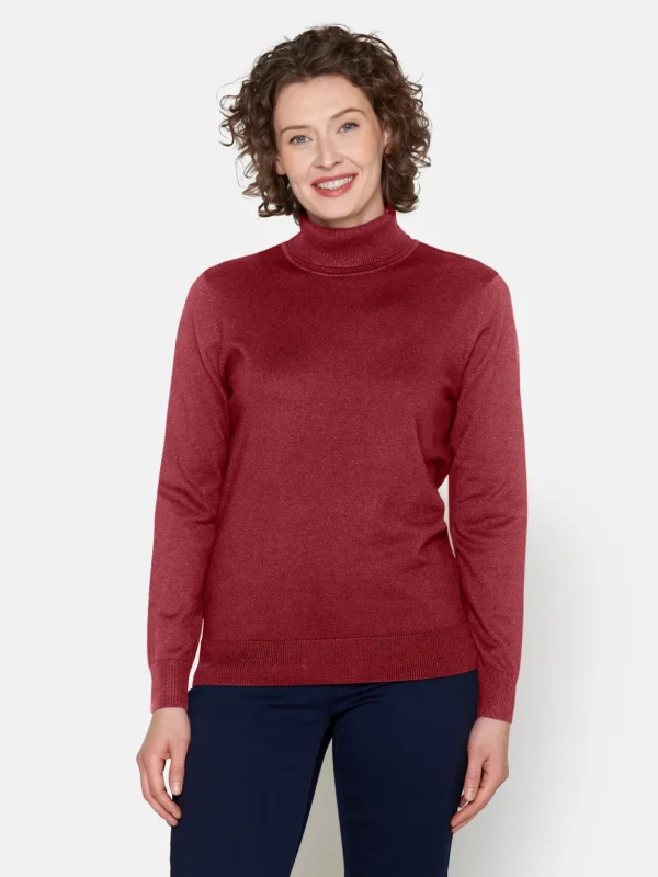 Brandtex Pullovers<Rullekrave Pullover - Vine Red