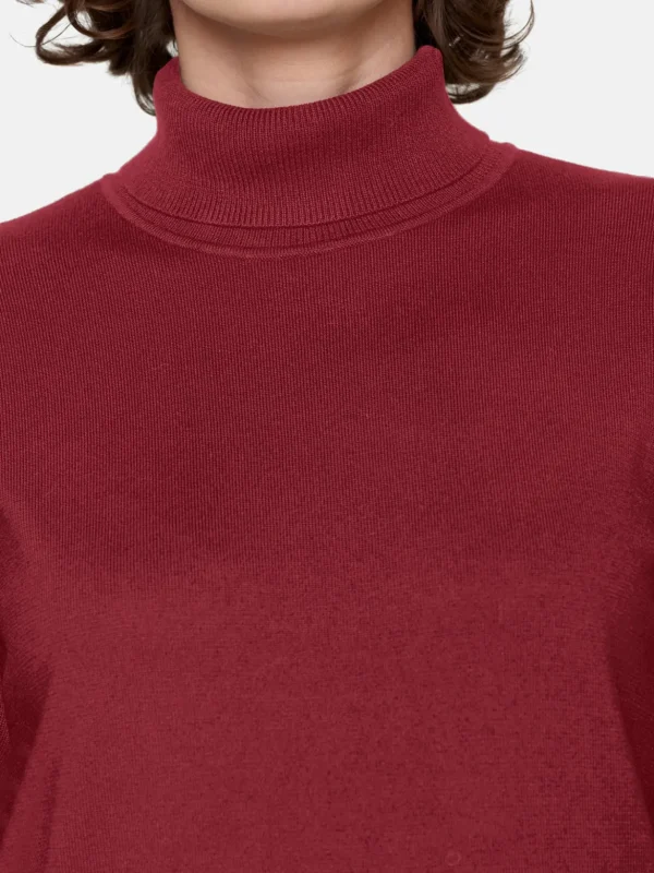 Brandtex Pullovers<Rullekrave Pullover - Vine Red