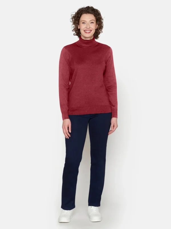 Brandtex Pullovers<Rullekrave Pullover - Vine Red
