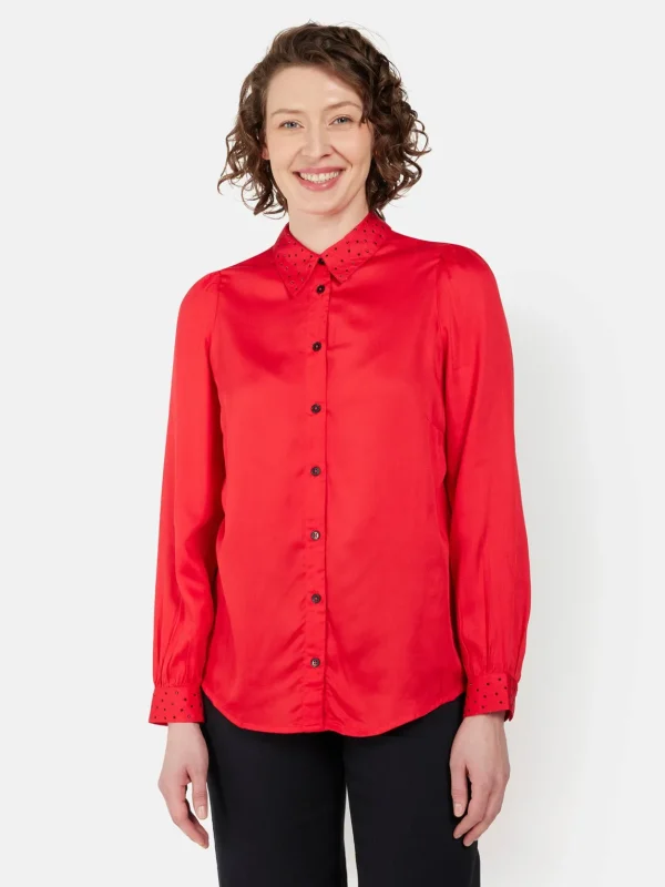 Brandtex Skjorter<Skjorte - Berry Red