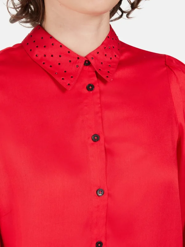 Brandtex Skjorter<Skjorte - Berry Red