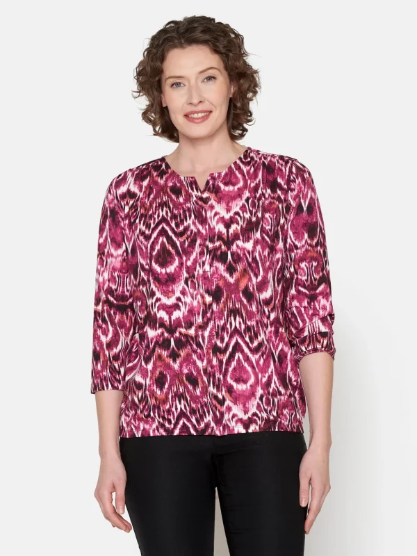 Brandtex Bluser & T-shirts<T-shirt Med 3/4 ærmer - Fuchsia Pink