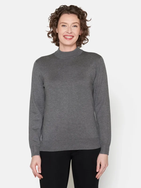 Brandtex Pullovers<Turtleneck Pullover - Rainy Day Melange