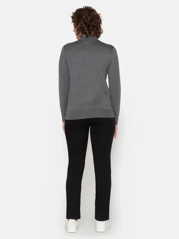 Brandtex Pullovers<Turtleneck Pullover - Rainy Day Melange